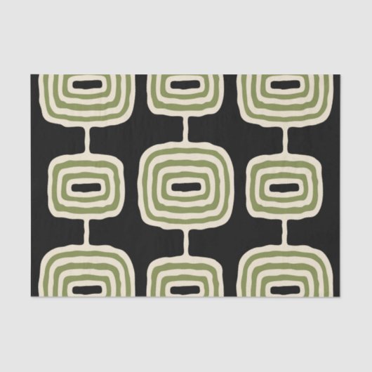 Mid Century Modern Abstract Patroon Tissuepapier (Voorkant)