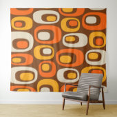 Mid-Century modern Abstract patroon Wandkleed (In Situ (horizontaal))