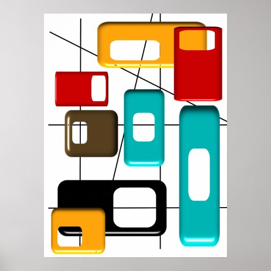 Mid-Century Modern Abstract Poster #41 (Devant)