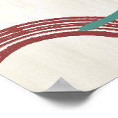 Mid Century Modern Abstract Poster - Red Turquoise (Hoek)