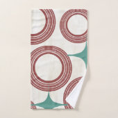 Mid Century Modern Abstract Poster - Red Turquoise Bad Handdoek (Handdoek)