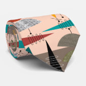 Mid-Century Modern Abstract Stropdas (Opgerold)