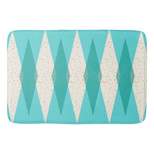 Mid Century Modern Argyle Bath Mat (Voorkant)