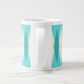 Mid Century Modern Argyle Jumbo Mok (Achterkant)