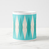 Mid Century Modern Argyle Jumbo Mok (Voorkant)