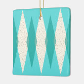 Mid Century Modern Argyle-kerstversiering Keramisch Ornament (Links)