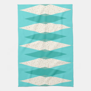 Mid Century Modern Argyle Kitchen Towel Theedoek