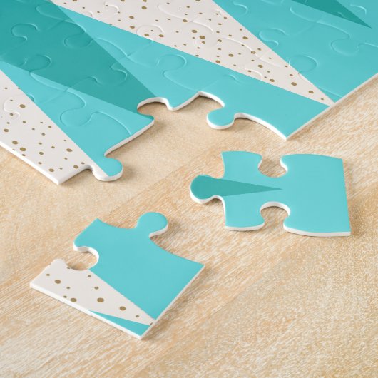 Mid Century Modern Argyle Puzzle Legpuzzel (Zijkant)