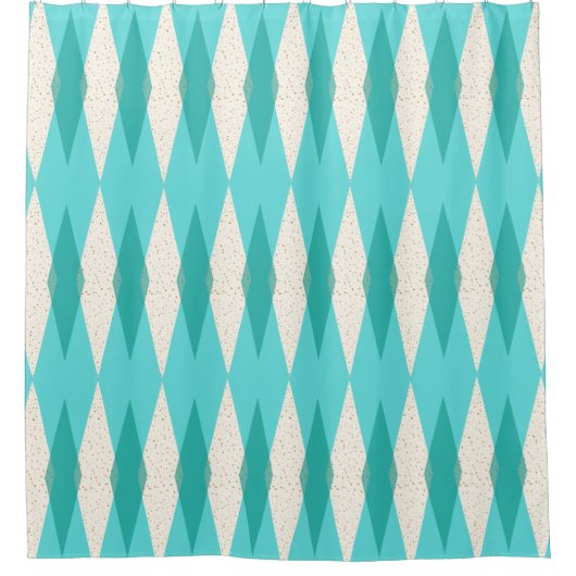 Mid Century Modern Argyle Shower Curtain Douchegordijn (Voorkant)