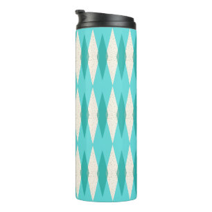 Mid Century Modern Argyle Thermal Tumbler Thermosbeker