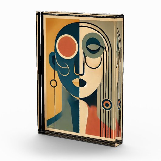 Mid Century Modern Art Abstract non-conforming Fotoblokken (Rechts)