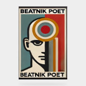 Mid Century Modern Art Beatnik Poet (Recto)