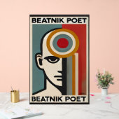 Mid Century Modern Art Beatnik Poet (Mariage)