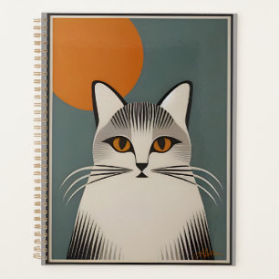 Mid Century Modern Art De grijze kat Planner