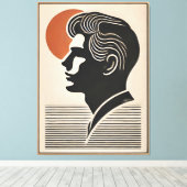 Mid Century Modern Art He Follows The Sun Canvas Afdruk (Insitu (Houten vloer))