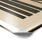 Mid Century Modern Art Spring Valley Lake Sunset Foto Afdruk (Hoek)