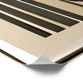 Mid Century Modern Art Spring Valley Lake Sunset Poster (Hoek)