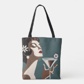 Mid Century Modern Art The Martini DIva Draagtas (Achterkant)