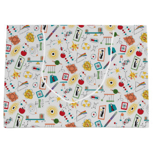 Mid Century Modern Atomic Age STEM-fysica Scatter Groot Cadeauzakje