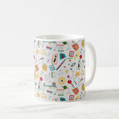 Mid Century Modern Atomic Age STEM-fysica Scatter Koffiemok (Voorkant rechts)