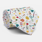 Mid Century Modern Atomic Age STEM-fysica Scatter Stropdas (Opgerold)