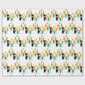 Mid Century Modern Atomic Diamonds Starbursts Cadeaupapier (Vlak)