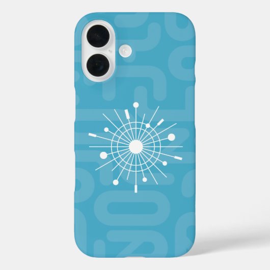 Mid Century Modern Atomic Snowflake kerstmis MOD Case-Mate iPhone Case (Achterkant)