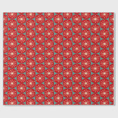 Mid Century Modern Atomic Stippen kerstpatroon Cadeaupapier (Vlak)