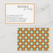 Mid-Century Modern Baby shower Book Request Kaart (Voorkant / Achterkant)