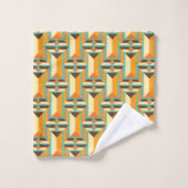 Mid-Century Modern Bath Towel, Diamond Pattern Bad Handdoek (Wasdoekje)