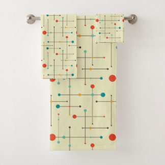 Mid-Century Modern Bath Towel, Eames Pattern Bad Handdoek