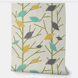 Mid century modern Birdsong Behang