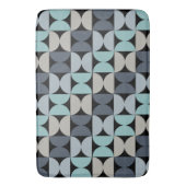Mid-Century Modern blauw en grijs Badmat (Voorkant Verticaal)