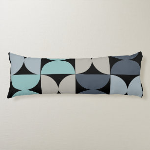 Mid-Century Modern blauw en grijs Lichaamskussen