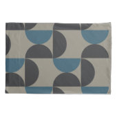 Mid-Century Modern Blue Grey Gunmetal Kussensloop (Achterkant)