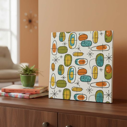 Mid-Century Modern Boomerang Pattern #9 ID1224 Tegeltje