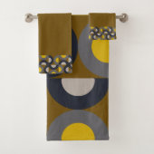 Mid-Century Modern Bronze Mustard Thunder Bad Handdoek (Insitu)