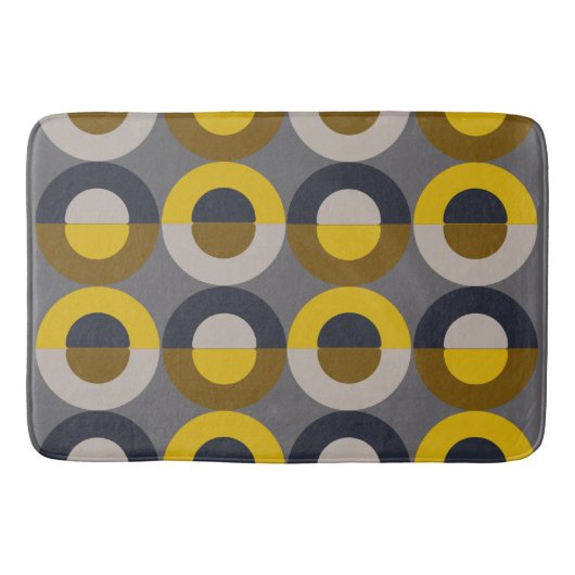 Mid-Century Modern Bronze Mustard Thunder Badmat (Voorkant)