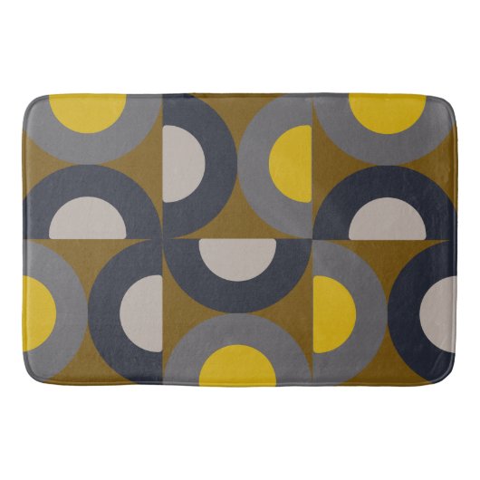 Mid-Century Modern Bronze Mustard Thunder Badmat (Voorkant)