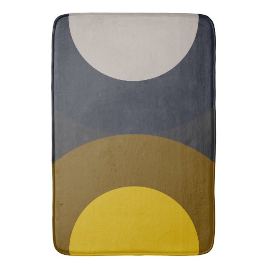 Mid-Century Modern Bronze Mustard Thunder Badmat (Voorkant Verticaal)