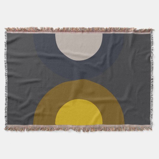 Mid-Century Modern Bronze Mustard Thunder Deken (Voorkant)