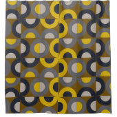 Mid-Century Modern Bronze Mustard Thunder Douchegordijn (Voorkant)