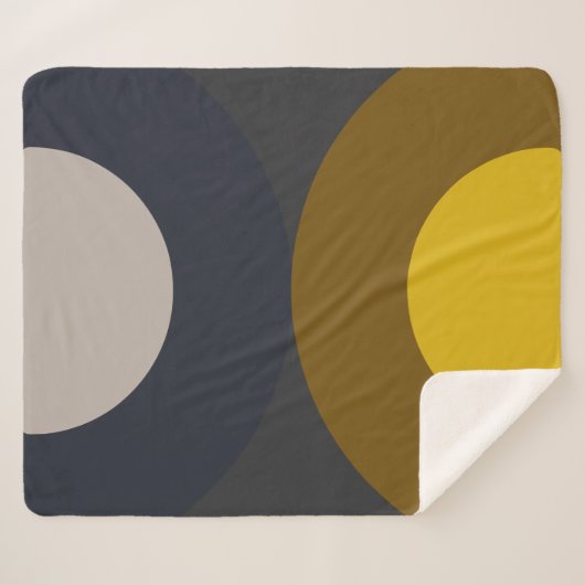 Mid-Century Modern Bronze Mustard Thunder Sherpa Deken (Voorkant (horizontaal))