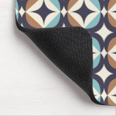 Mid-Century Modern Brown & Blauwgroen Pattern Muismat (Hoek)