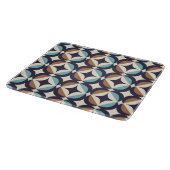 Mid-Century Modern Brown & Blauwgroen Pattern Snijplank (Hoek)