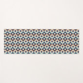 Mid-Century Modern Brown & Blauwgroen Pattern Yogamat (Voorkant (horizontaal))