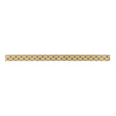 Mid-Century Modern Brown & Gold Pattern Lint (Voorkant)