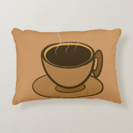 Mid Century Modern Bruin Gezellige Koffie Cup Accent Kussen