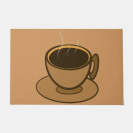 Mid Century Modern Bruin Gezellige Koffie Cup Deurmat