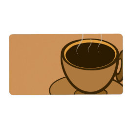 Mid Century Modern Bruin Gezellige Koffie Cup Etiket